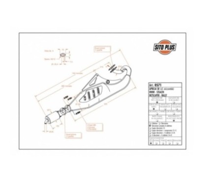 ESCAPE COMPLETO LEOVINCE SITOPLUS APRILIA RALLY refrigerado por aire lIquido 95-02 ACERO