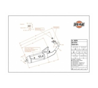 LEOVINCE SCARICO COMPLETO SITOPLUS MBK OVETTO 50 2 stroke 02-12 ACCIAIO