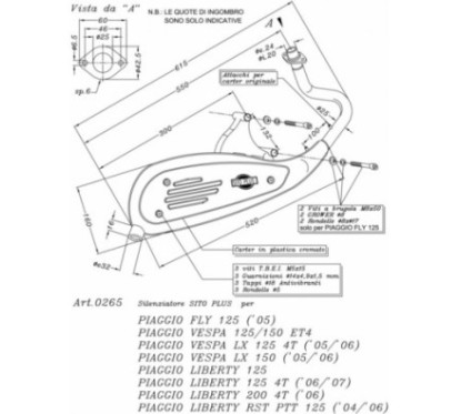 LEOVINCE SITOPLUS VOLLSTANDIGER AUSPUFF PIAGGIO FLY 125 2005 STAHL