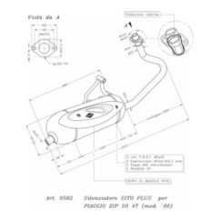 POT ECHAPPEMENT COMPLET LEOVINCE SITOPLUS PIAGGIO ZIP 2000 ACIER