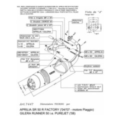 ESCAPE COMPLETO LEOVINCE TOURING APRILIA SR 50 R FACTORY Motor Piaggio 04-12 ACERO