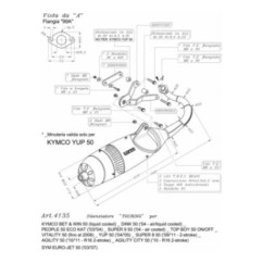 LEOVINCE FULL EXHAUST TOURING KYMCO AGILITY 50 RT 16 2 stroke 10-12 STEEL