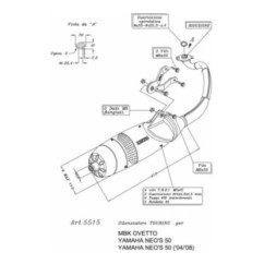 LEOVINCE VOLLSTANDIGER AUSPUFF TOURING MBK OVETTO 50 2 Takt 02-12 STAHL