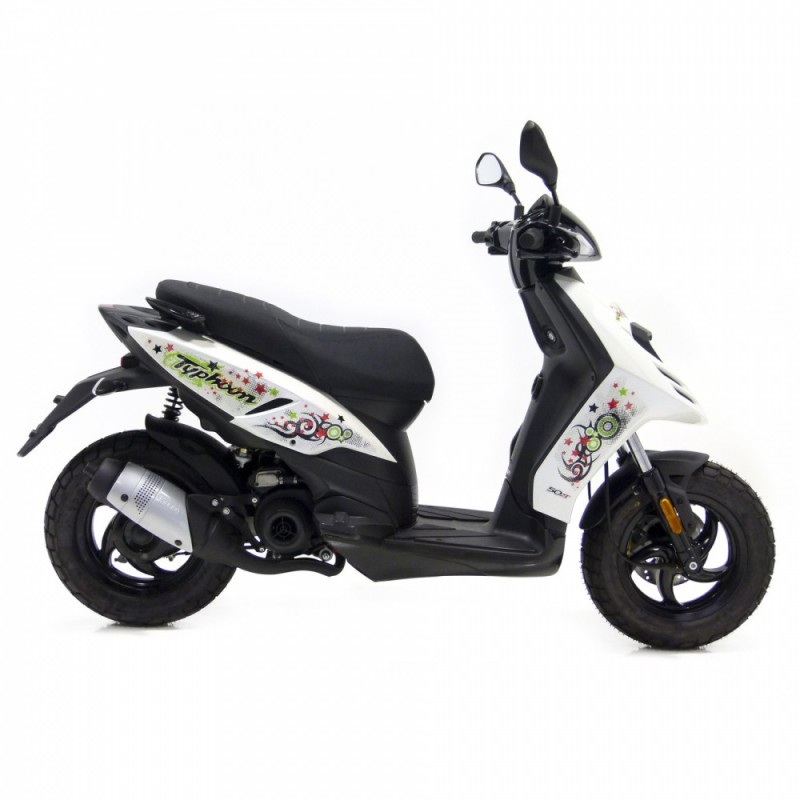 ESCAPE COMPLETO LEOVINCE TOURING PIAGGIO TYPHOON 50 02-08 ACERO