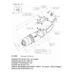 LEOVINCE FULL TOURING EXHAUST PIAGGIO ZIP 50 2 stroke 09-12 STEEL