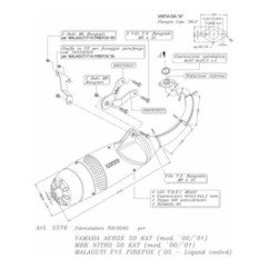 ESCAPE LEOVINCE COMPLETO TOURING YAMAHA AEROX 50 KAT 00-01 ACERO