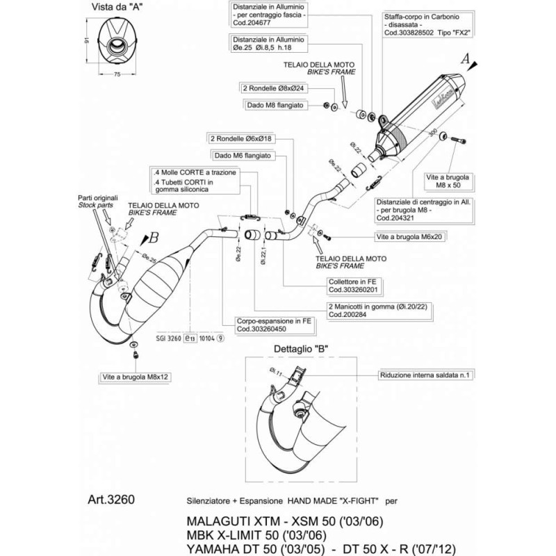 ESCAPE COMPLETO LEOVINCE X-FIGHT BLACK EDITION YAMAHA DT50 R 03-11 ACERO INOXIDABLE