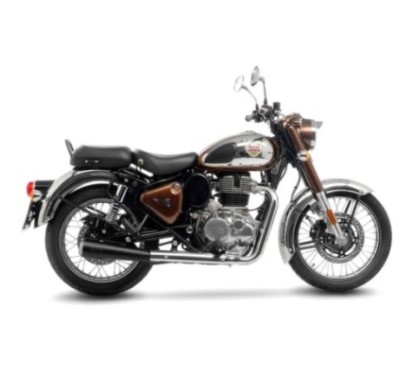 LEOVINCE AUSPUFFSCHALLDAMPFER CLASSIC RACER BLACK EDITION ROYAL ENFIELD CLASSIC 350 21-24 EDELSTAHL