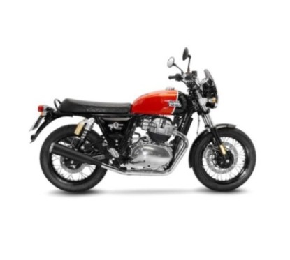 LEOVINCE TERMINALE SCARICO CLASSIC RACER BLACK EDITION ROYAL ENFIELD CONTINENTAL GT 650 21-24 ACCIAIO INOX