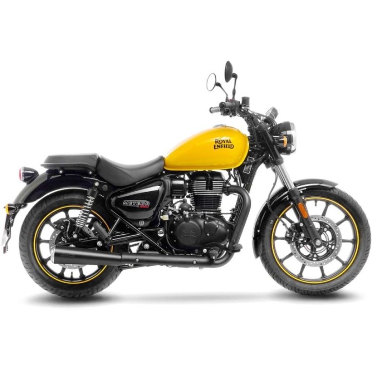 SILENCIADOR DE ESCAPE LEOVINCE CLASSIC RACER BLACK EDITION PARA ROYAL ENFIELD METEOR 350 21-24 INOX