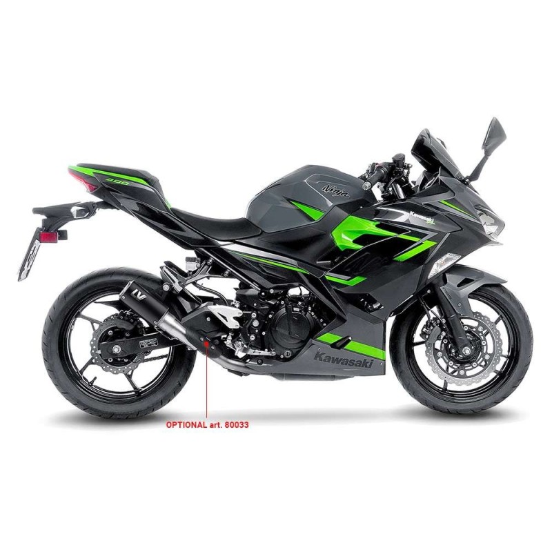 SILENCIADOR DE ESCAPE LEOVINCE LV CORSA BLACK EDITION KAWASAKI NINJA 400 18-23 ACERO INOXIDABLE