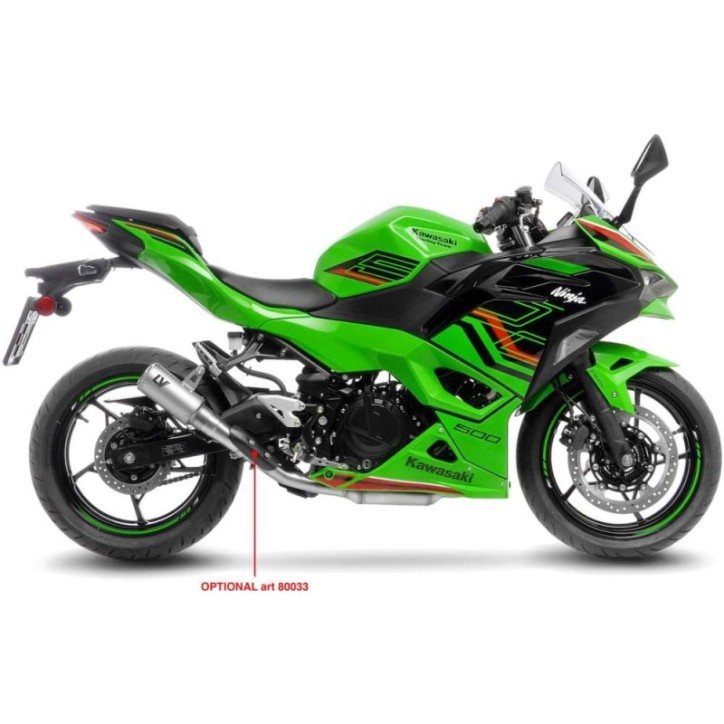 POT D'ECHAPPEMENT LEOVINCE LV CORSA TITANE POUR KAWASAKI NINJA 500 2024 TITANE