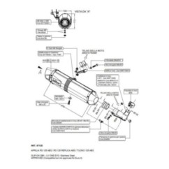 LEOVINCE AUSPUFFSCHALLDAMPFER LV ONE EVO APRILIA TUONO 125 17-20 EDELSTAHL