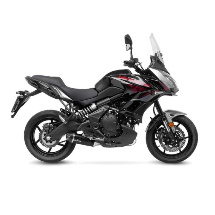 SILENCIEUX D'ECHAPPEMENT LEOVINCE LV ONE EVO NOIR EDITION POUR KAWASAKI VERSYS 650 22-23 INOX