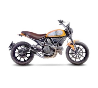 LEOVINCE EXHAUST MUFFLER LV-10 BLACK EDITION DUCATI SCRAMBLER 800 CAFE RACER 17-20 STAINLESS STEEL