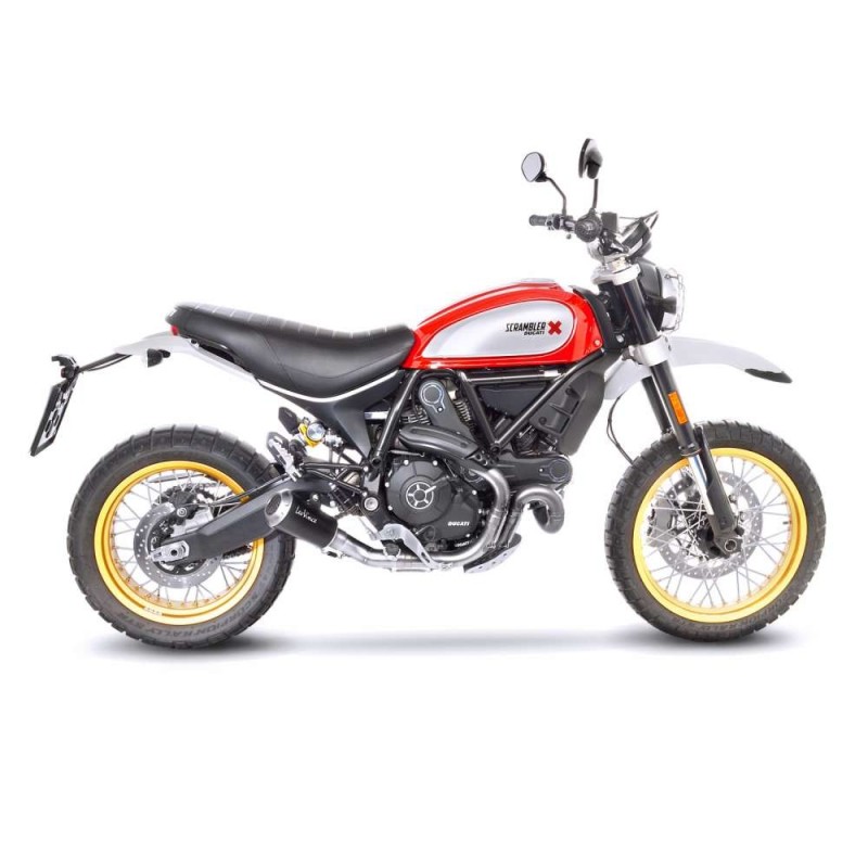 LEOVINCE AUSPUFFSCHALLDAMPFER LV-10 BLACK EDITION DUCATI SCRAMBLER 800 DESERT SLED 17-20 EDELSTAHL