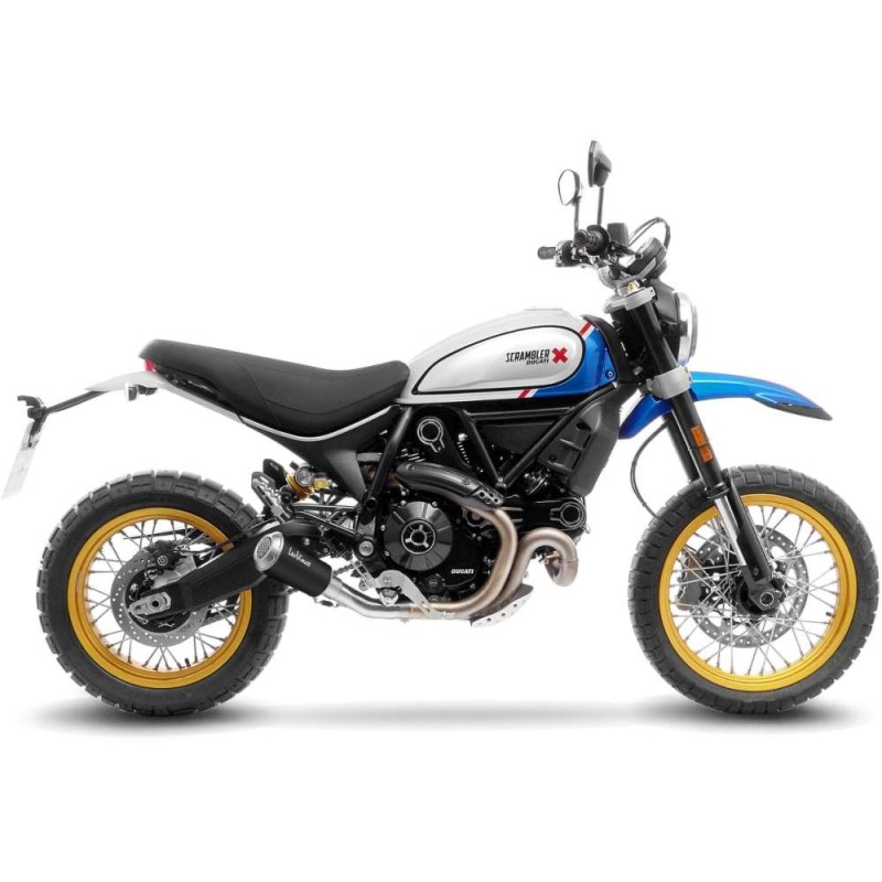 LEOVINCE AUSPUFFSCHALLDAMPFER LV-10 BLACK EDITION DUCATI SCRAMBLER 800 DESERT SLED 21-22 EDELSTAHL