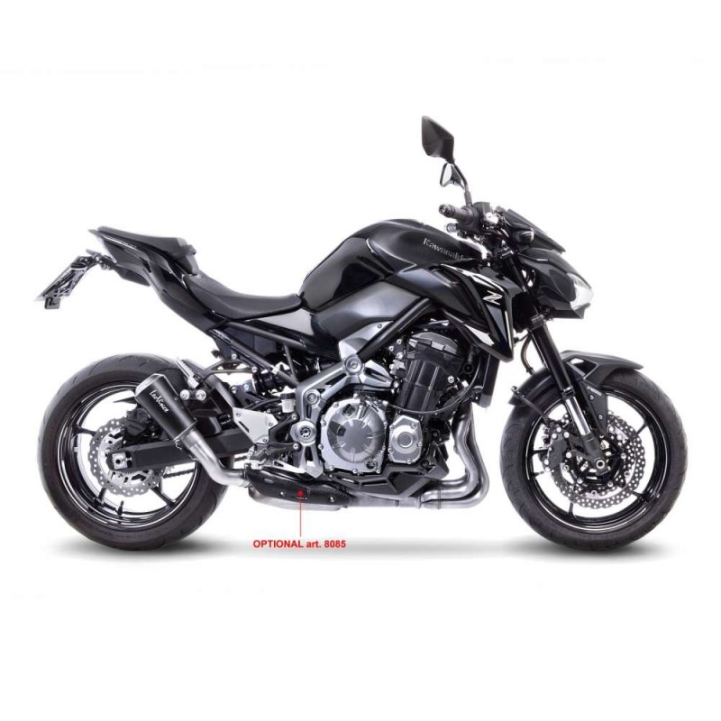 LEOVINCE AUSPUFFSCHALLDAMPFER LV-10 BLACK EDITION KAWASAKI Z900 17-19 EDELSTAHL