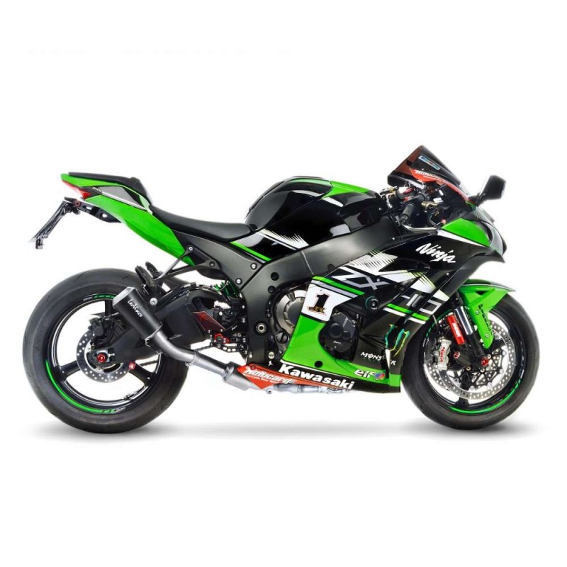 LEOVINCE AUSPUFFSCHALLDAMPFER LV-10 BLACK EDITION KAWASAKI ZX-10R NINJA 21-23 EDELSTAHL