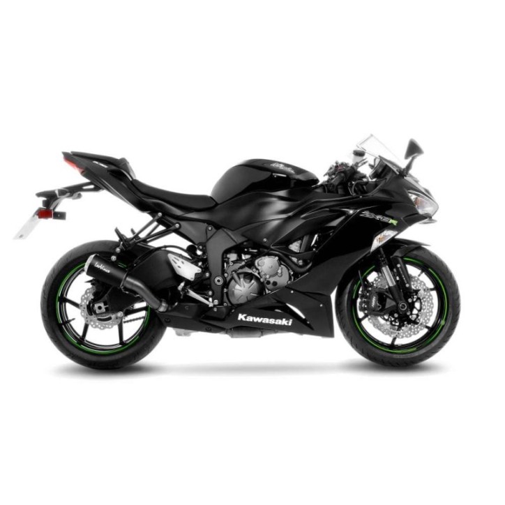 SILENCIEUX D'ECHAPPEMENT LEOVINCE LV-10 EDITION NOIRE POUR KAWASAKI ZX-6R NINJA 09-16 ACIER INOXYDABLE