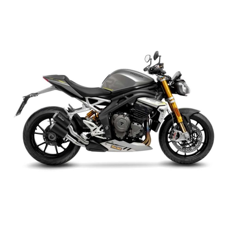 LEOVINCE AUSPUFF LV-10 BLACK EDITION TRIUMPH SPEED TRIPLE 1200 RR 22-24 EDELSTAHL