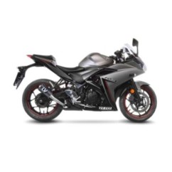 LEOVINCE TERMINALE SCARICO LV-10 CARBON FIBER YAMAHA YZF-R25 14-18 FIBRA DI CARBONIO