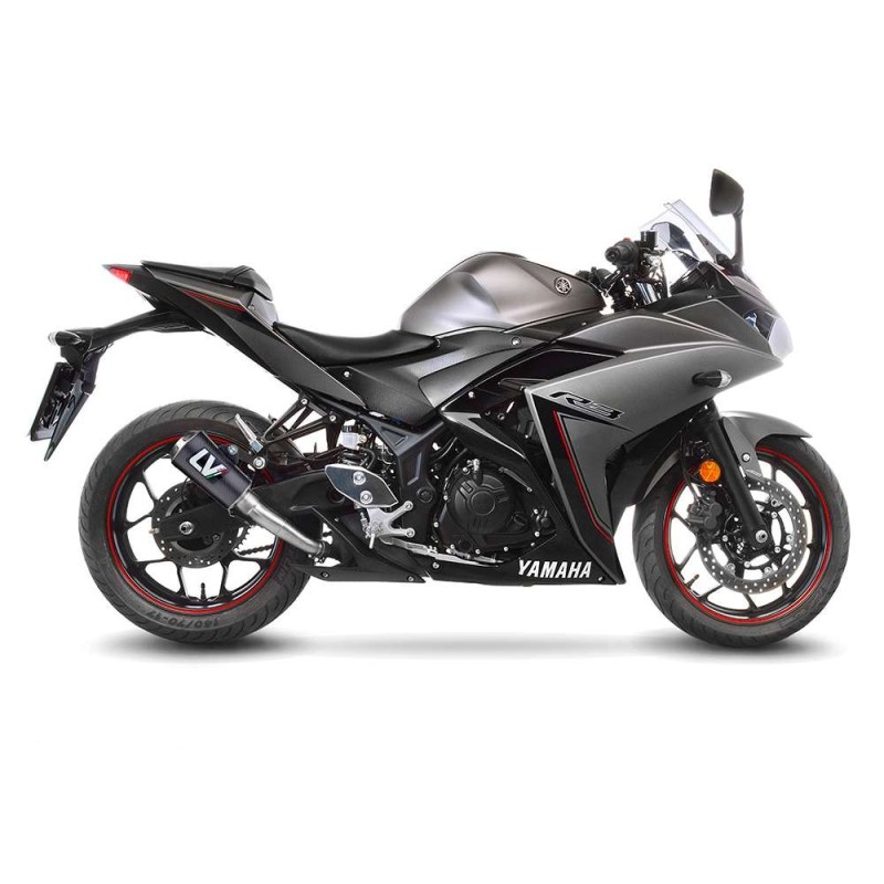 LEOVINCE TERMINALE SCARICO LV-10 CARBON FIBER YAMAHA YZF-R25 14-18 FIBRA DI CARBONIO