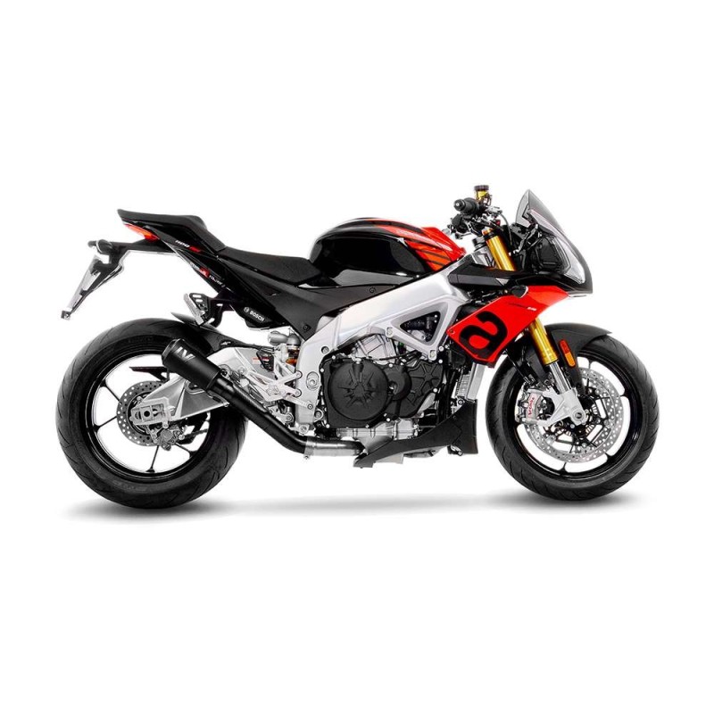 SILENCIADOR DE ESCAPE LEOVINCE LV-10 FULL NEGRO APRILIA TUONO V4 1100 FACTORY 21-24 ACERO INOXIDABLE