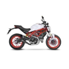 LEOVINCE AUSPUFFSCHALLDAMPFER LV-10 VOLL SCHWARZ DUCATI MONSTER 797 17-20 EDELSTAHL