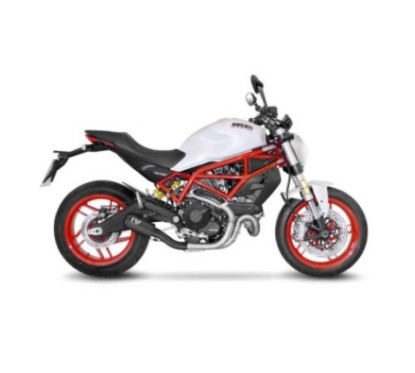 LEOVINCE AUSPUFFSCHALLDAMPFER LV-10 VOLL SCHWARZ DUCATI MONSTER 797 17-20 EDELSTAHL