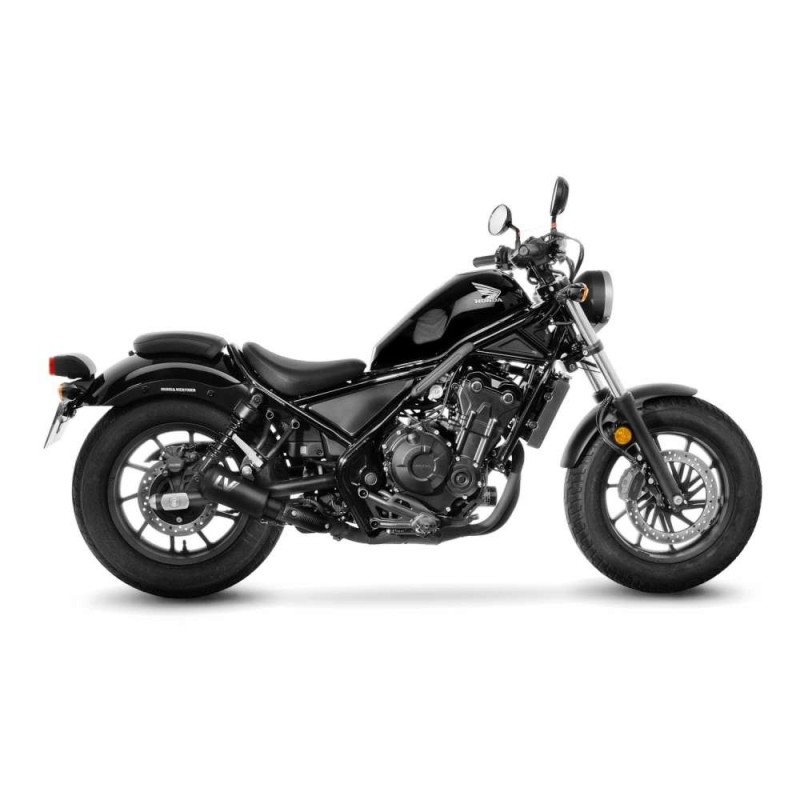 ESCAPE LEOVINCE LV-10 COMPLETO NEGRO HONDA CMX 500 REBEL 17-19 ACERO INOXIDABLE