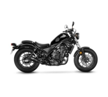 ESCAPE LEOVINCE LV-10 COMPLETO NEGRO HONDA CMX 500 REBEL 17-19 ACERO INOXIDABLE