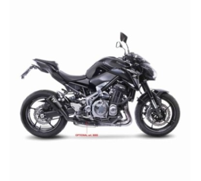 LEOVINCE AUSPUFFSCHALLDAMPFER LV-10 VOLL SCHWARZ KAWASAKI Z900 17-19 EDELSTAHL