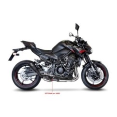 LEOVINCE AUSPUFFSCHALLDAMPFER LV-10 VOLL SCHWARZ KAWASAKI Z900 20-24 EDELSTAHL