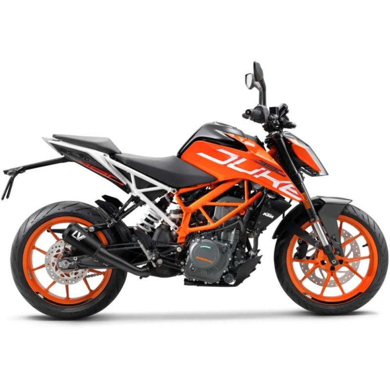 LEOVINCE AUSPUFFSCHALLDAMPFER LV-10 VOLL SCHWARZ KTM DUKE 390 17-20 EDELSTAHL