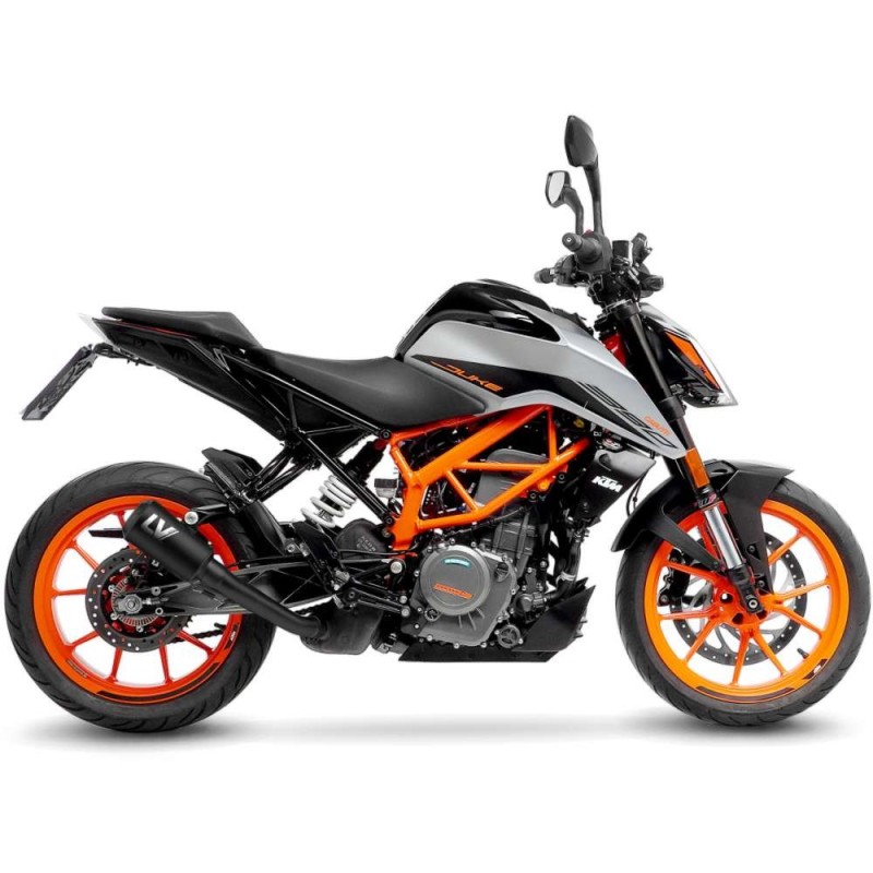 SILENCIADOR DE ESCAPE LEOVINCE LV-10 FULL NEGRO KTM DUKE 390 21-23 ACERO INOXIDABLE