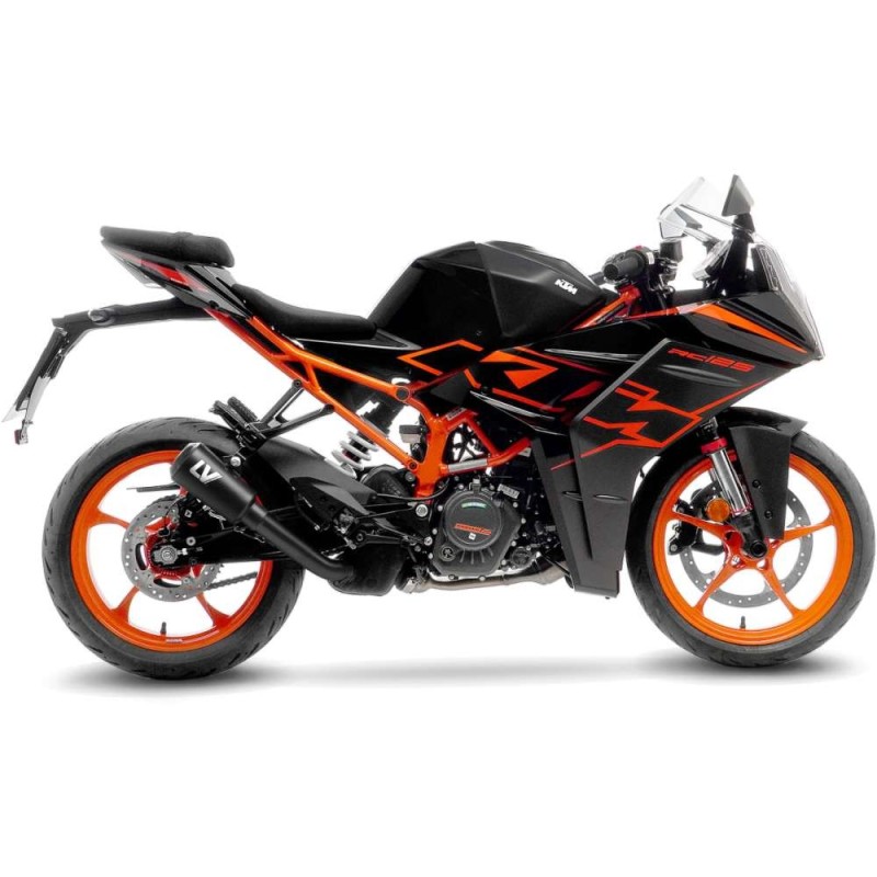 ESCAPE LEOVINCE LV-10 FULL NEGRO KTM RC 125 22-23 ACERO INOXIDABLE