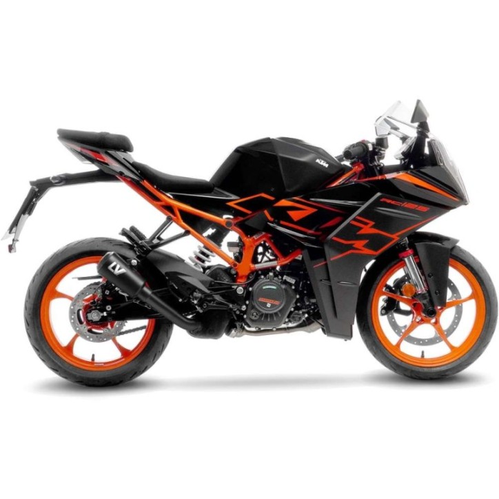 ESCAPE LEOVINCE LV-10 COMPLETO NEGRO PARA KTM RC 125 22-23 INOX