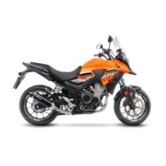 LEOVINCE TERMINALE SCARICO NERO HONDA CB500 X 17-18 ACCIAIO INOX