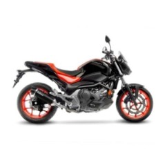 SILENCIADOR DE ESCAPE LEOVINCE NEGRO HONDA NC 750 S DCT ABS 16-20 ACERO INOXIDABLE