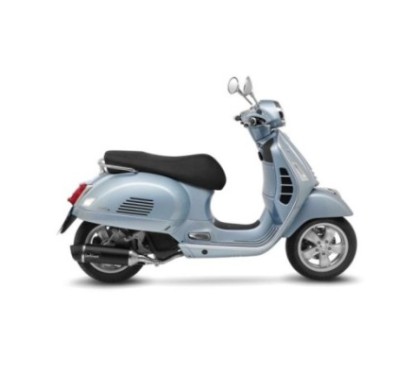 LEOVINCE SCHWARZER AUSPUFFSCHALLDAMPFER PIAGGIO VESPA GTS 125 ie SUPER 21-23 EDELSTAHL