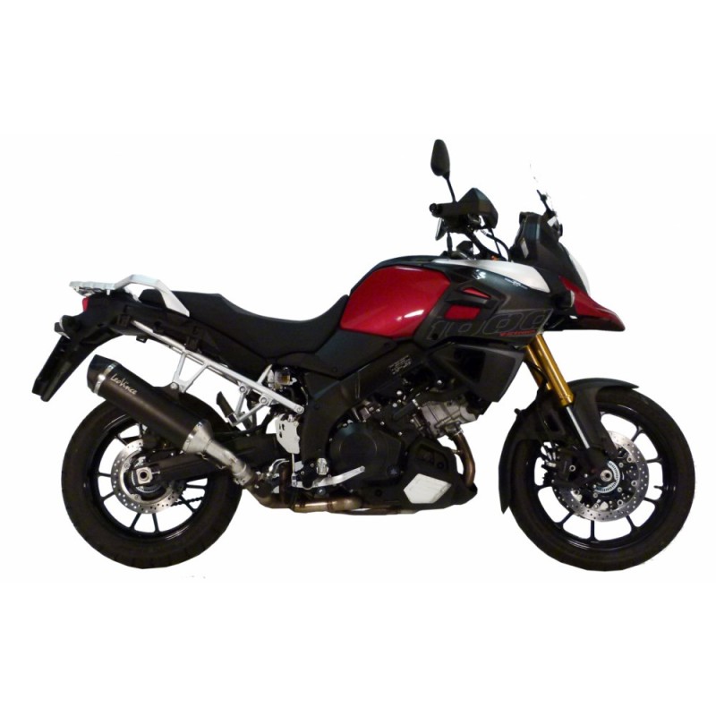 LEOVINCE SCHWARZER AUSPUFFSCHALLDAMPFER SUZUKI V-STROM 1000 14-16 EDELSTAHL