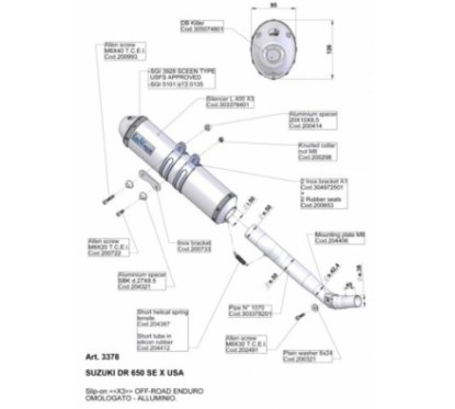 SILENCIADOR DE ESCAPE LEOVINCE X3 SUZUKI DR 650 SE 96-15 ALUMINIO