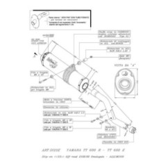 LEOVINCE AUSPUFFSCHALLDAMPFER X3 YAMAHA TT 600 R 98-03 ALUMINIUM