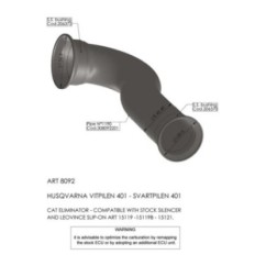 LEOVINCE CATALYST ELIMINATION FITTING FUR HUSQVARNA SVARTPILEN 401 18-19 -COD.8092