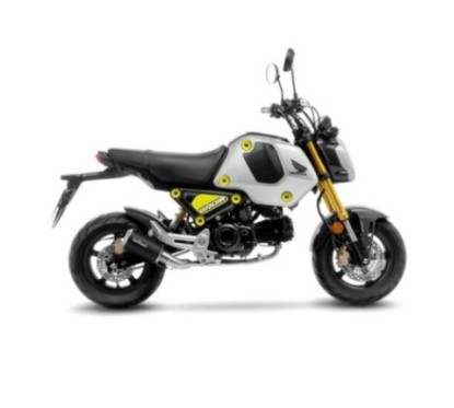 LEOVINCE AUSPUFFSCHALLDAMPFER LV-10 BLACK EDITION HONDA MSX125 GROM 22-23 EDELSTAHL