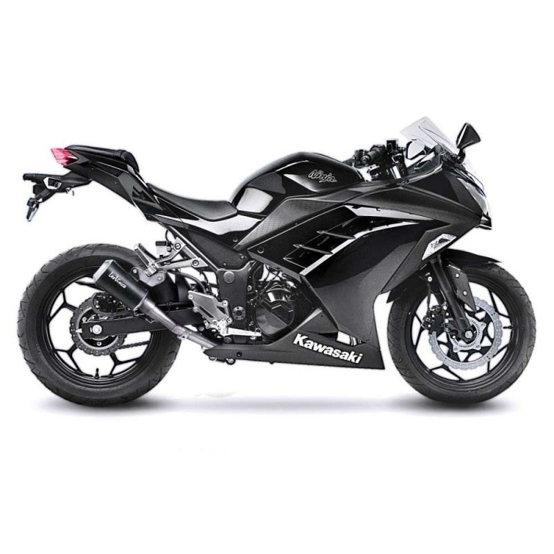 LEOVINCE AUSPUFFSCHALLDAMPFER LV-10 BLACK EDITION KAWASAKI NINJA 250 R 13-16 EDELSTAHL