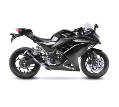 LEOVINCE EXHAUST MUFFLER LV-10 BLACK EDITION KAWASAKI NINJA 250 R 13-16 STAINLESS STEEL