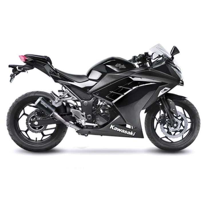 LEOVINCE AUSPUFFSCHALLDAMPFER LV-10 BLACK EDITION FUR KAWASAKI NINJA 250 R 13-16 INOX-COD.15205B