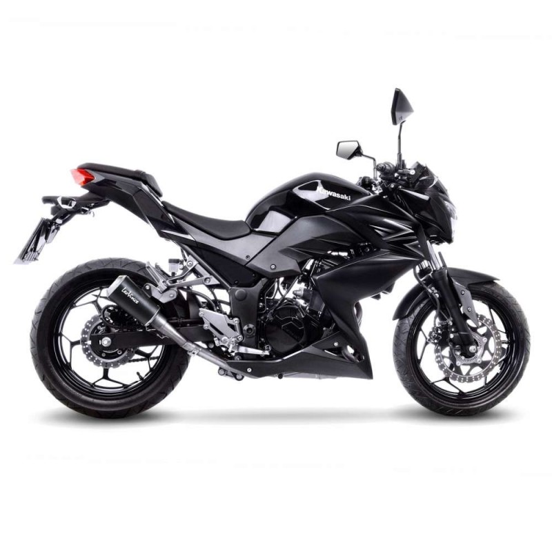 LEOVINCE AUSPUFFSCHALLDAMPFER LV-10 BLACK EDITION KAWASAKI Z300 ABS 15-16 EDELSTAHL